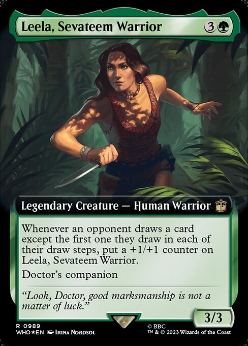 Leela, Sevateem Warrior (989) [Doctor Who] [Extended Art]