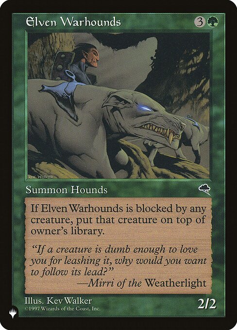Elven Warhounds (TMP-225) [The List]