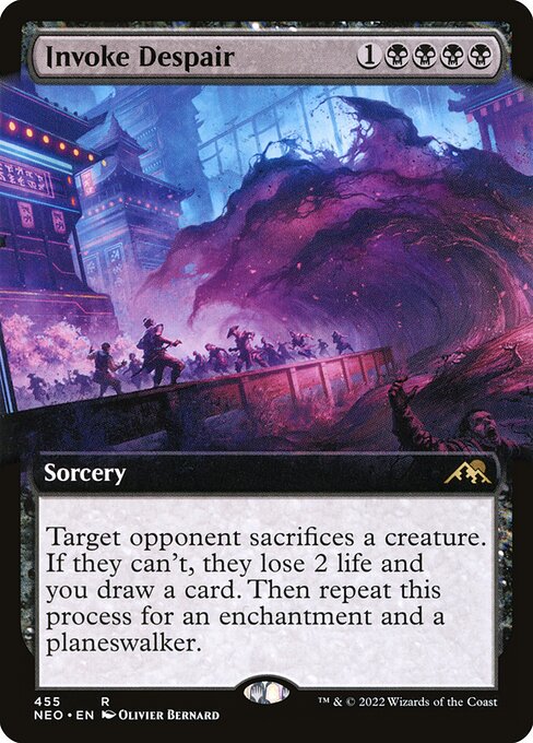 Invoke Despair (455) [Kamigawa: Neon Dynasty] [Extended Art]