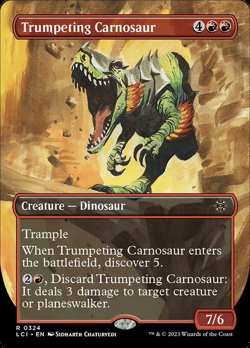 Trumpeting Carnosaur (324) [The Lost Caverns of Ixalan] [Borderless]