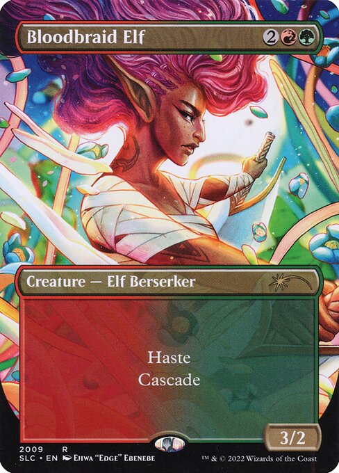 Bloodbraid Elf (2009) [Secret Lair 30th Anniversary Countdown Kit] [Borderless]