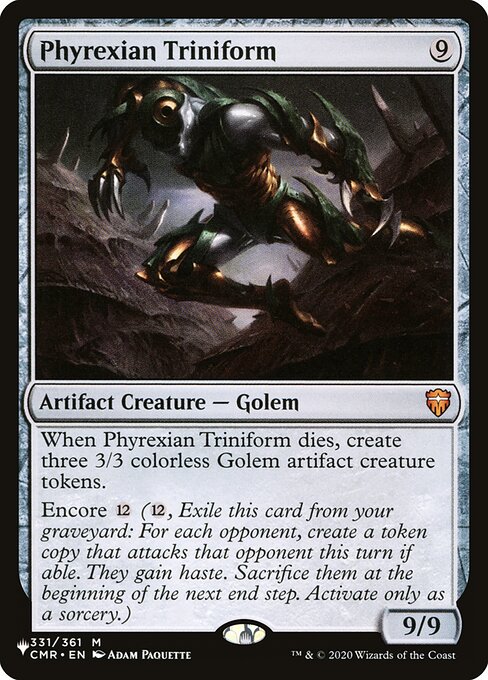 Phyrexian Triniform (CMR-331) [The List]