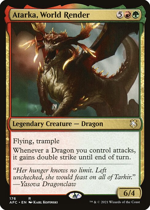 Atarka, World Render (176) [Forgotten Realms Commander]