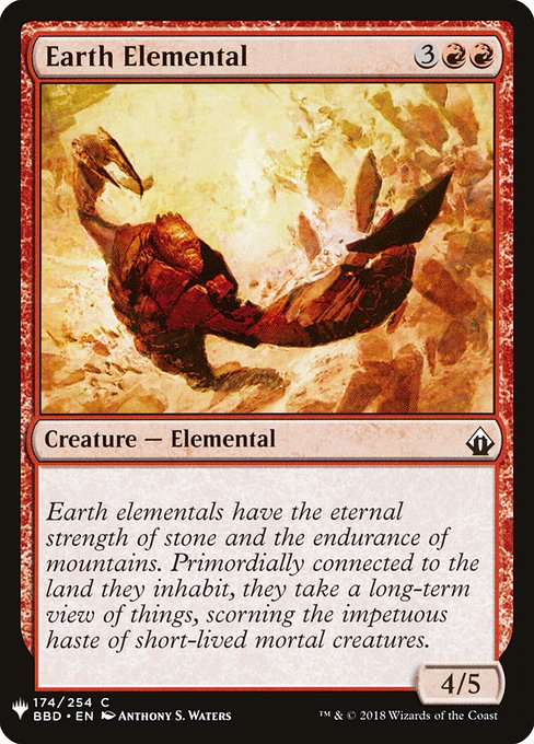 Earth Elemental (BBD-174) [The List]