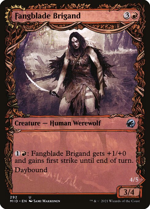 Fangblade Brigand // Fangblade Eviscerator (292) [Innistrad: Midnight Hunt] [Showcase]