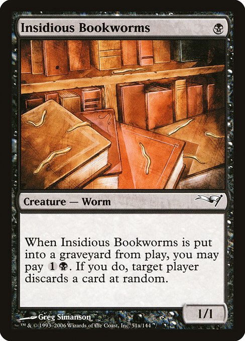 Insidious Bookworms (51a) [Coldsnap Theme Decks]