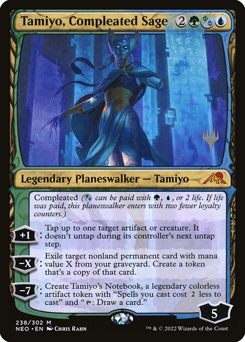 Tamiyo, Compleated Sage (238p) [Kamigawa: Neon Dynasty Promos]