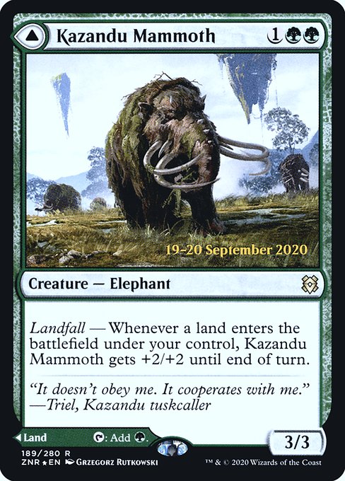 Kazandu Mammoth // Kazandu Valley (189s) [Zendikar Rising Promos]