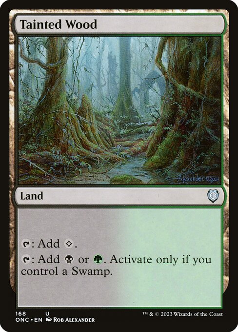 Tainted Wood (168) [Phyrexia: All Will Be One Commander]