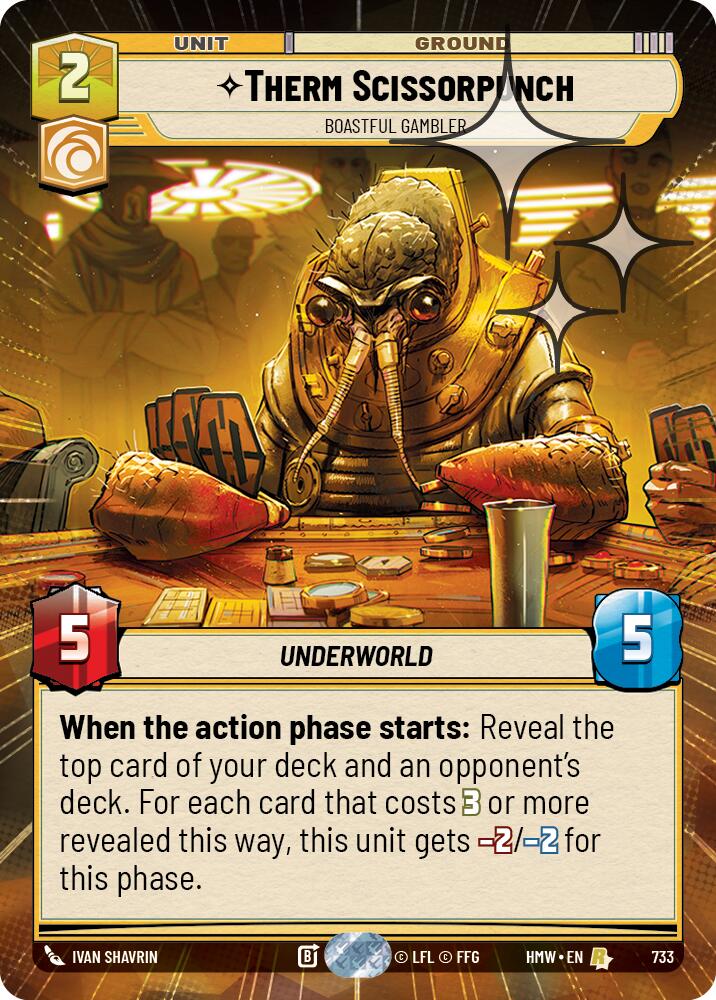 Therm Scissorpunch - Boastful Gambler (Hyperspace Foil) (733) [Homeworlds]