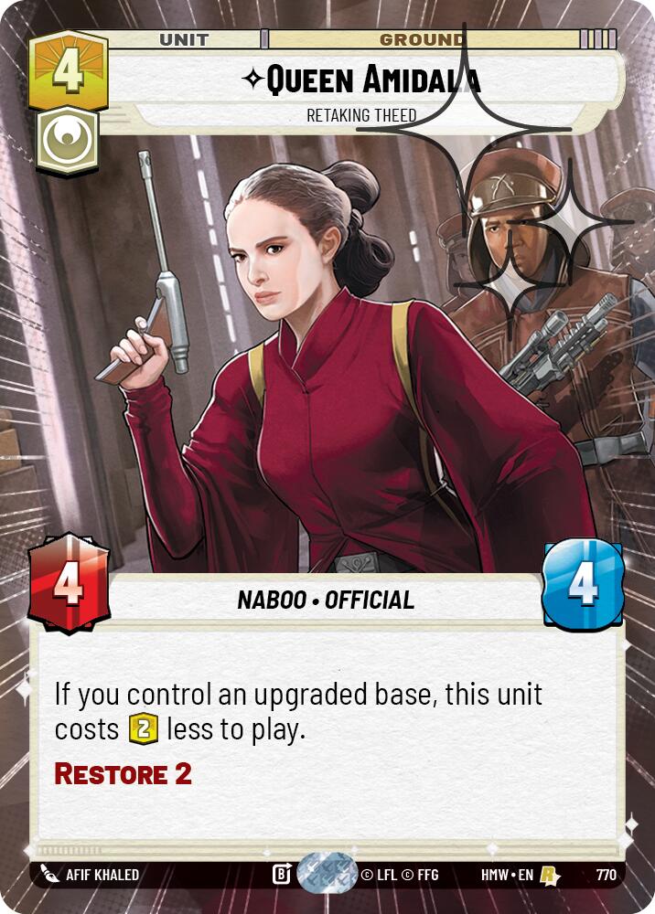 Queen Amidala - Retaking Theed (Hyperspace Foil) (770) [Homeworlds]