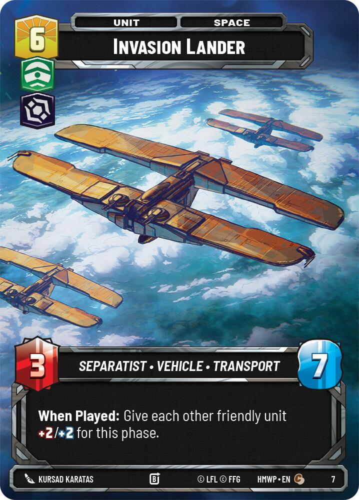 Invasion Lander (7) [Homeworlds: Weekly Play Promos]