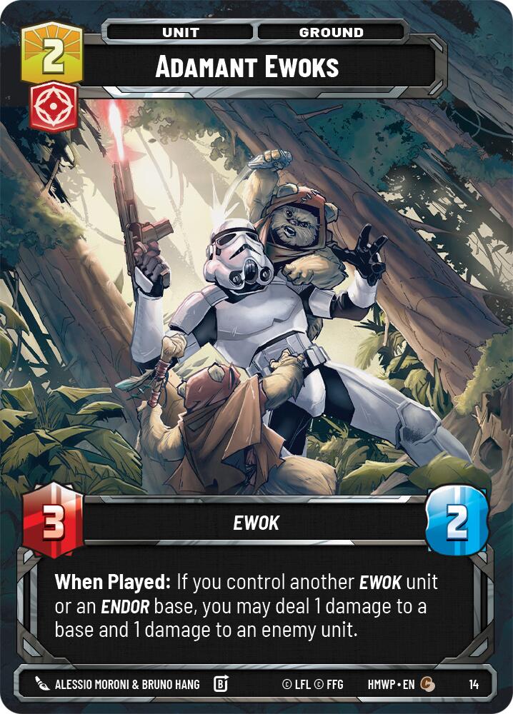 Adamant Ewoks (14) [Homeworlds: Weekly Play Promos]