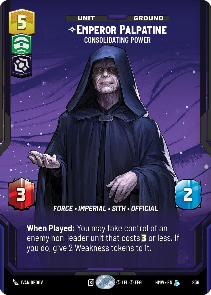 Emperor Palpatine - Consolidating Power (Prestige) (836) [Homeworlds]