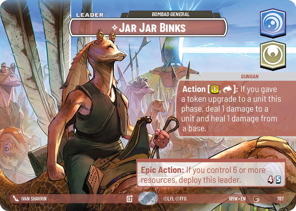 Jar Jar Binks - Bombad General (Showcase) (787) [Homeworlds]