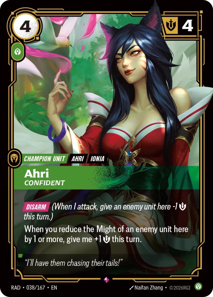 Ahri, Confident (038/167) [Radiance]
