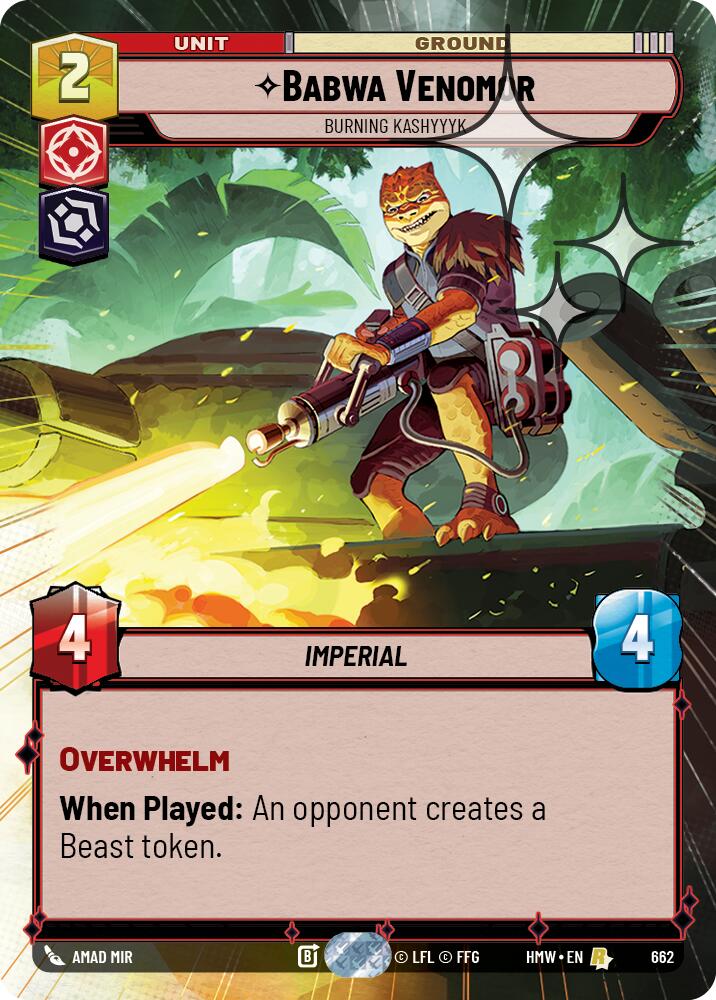 Babwa Venomor - Burning Kashyyyk (Hyperspace Foil) (662) [Homeworlds]