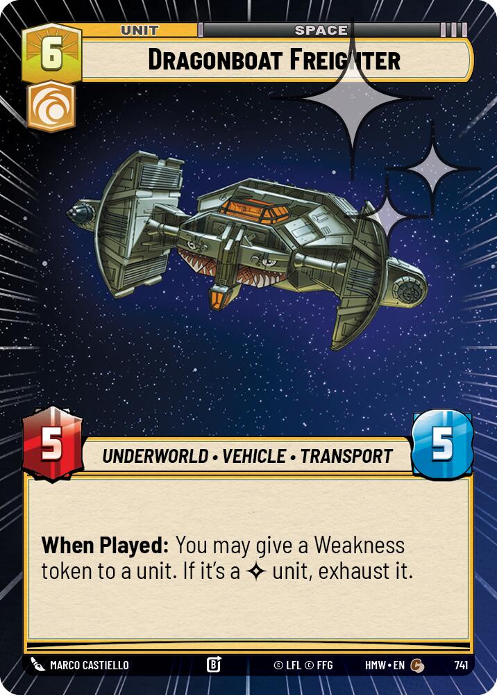 Dragonboat Freighter (Hyperspace Foil) (741) [Homeworlds]