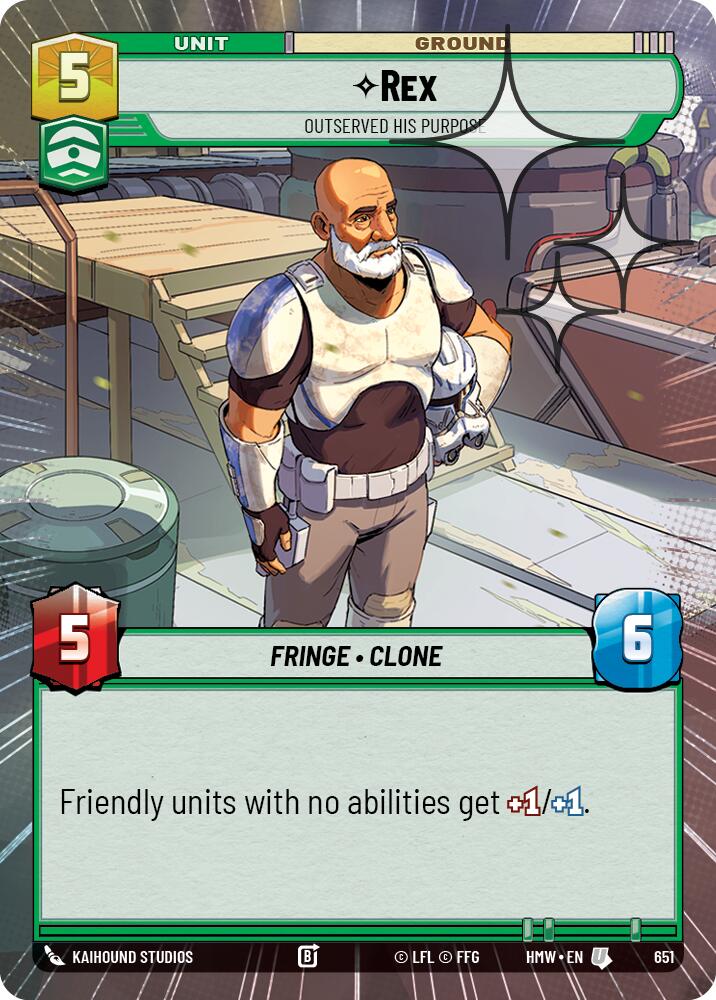 Rex - Outserved His Purpose (Hyperspace Foil) (651) [Homeworlds]
