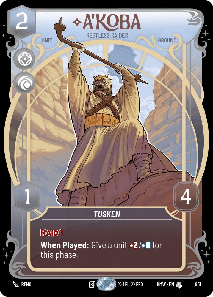 A'Koba - Restless Raider (Prestige Foil) (851) [Homeworlds]