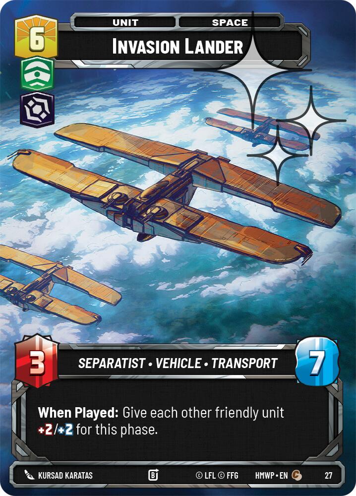 Invasion Lander (Foil) (27) [Homeworlds: Weekly Play Promos]