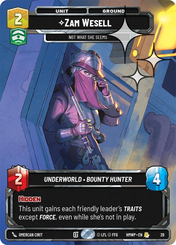 Zam Wesell - Not What She Seems (Foil) (29) [Homeworlds: Weekly Play Promos]