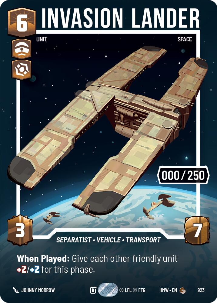 Invasion Lander (Serialized) (923) [Homeworlds]