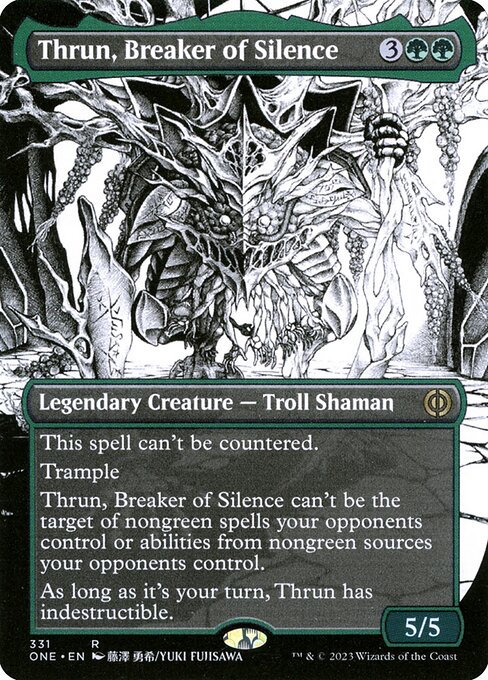 Thrun, Breaker of Silence (331) [Phyrexia: All Will Be One] [Showcase, Borderless]