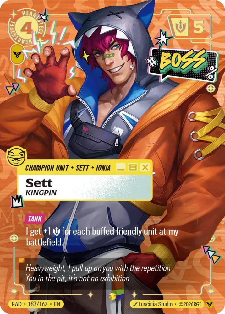 Sett, Kingpin (Heartsteel Overnumbered) (183/167) [Radiance]