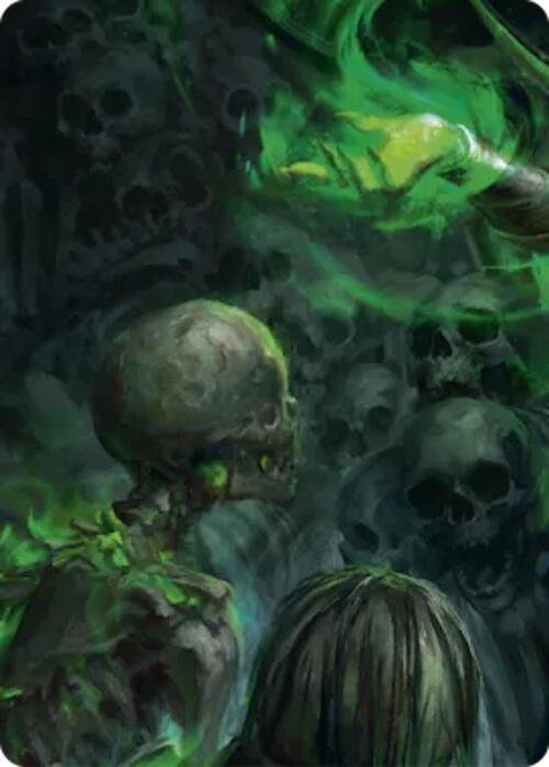 Malice, Domina of the Dead // Levia, Shadowborn Abomination Double Sided Art Card (Middle Left) [GEM Pack 6]