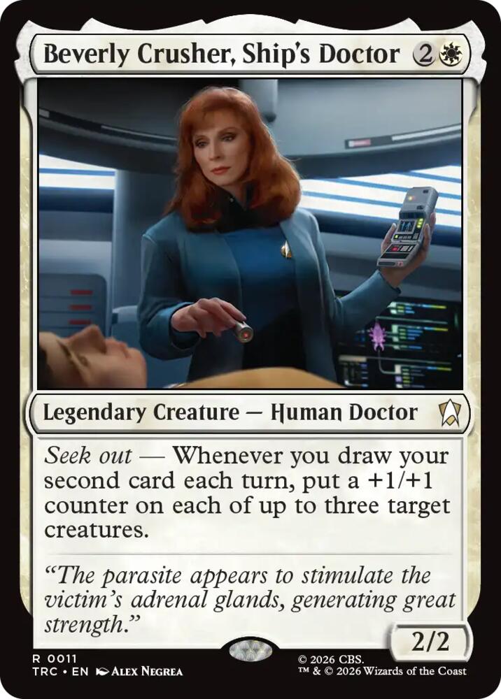Beverly Crusher, Ship's Doctor (Surge Foil) (11) [Star Trek Commander]