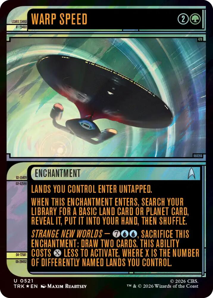 Warp Speed (Showcase) (Surge Foil) (521) [Star Trek]