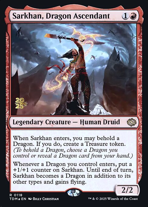 Sarkhan, Dragon Ascendant (118s) [Tarkir: Dragonstorm Promos]