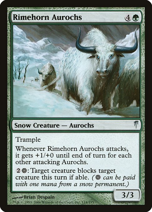 Rimehorn Aurochs (118) [Coldsnap]