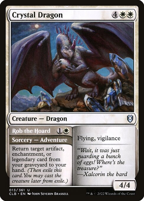 Crystal Dragon // Rob the Hoard (13) [Commander Legends: Battle for Baldur's Gate]
