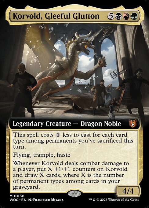 Korvold, Gleeful Glutton (38) [Wilds of Eldraine Commander] [Extended Art]