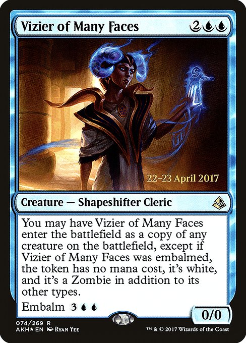 Vizier of Many Faces (74s) [Amonkhet Promos]