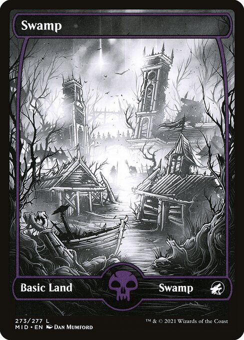 Swamp (273) [Innistrad: Midnight Hunt] [Full Art, Showcase]