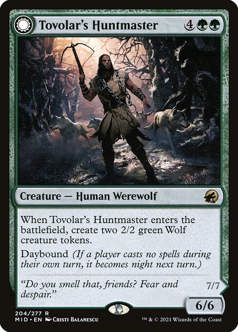 Tovolar's Huntmaster // Tovolar's Packleader (204) [Innistrad: Midnight Hunt]