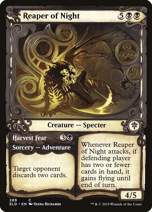Reaper of Night // Harvest Fear (289) [Throne of Eldraine] [Showcase]