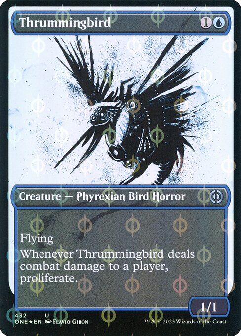 Thrummingbird (432) [Phyrexia: All Will Be One] [Showcase]