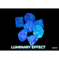 CHX27567 Nebula Aura/White Luminary 7 Piece Polyhedral Dice Set