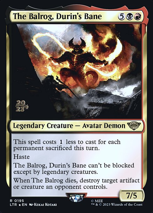 The Balrog, Durin's Bane (195s) [Tales of Middle-earth Promos]