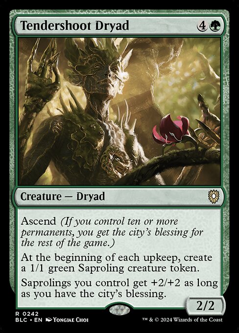 Tendershoot Dryad (242) [Bloomburrow Commander]