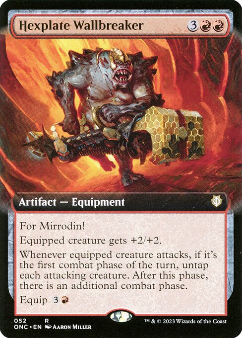 Hexplate Wallbreaker (52) [Phyrexia: All Will Be One Commander] [Extended Art]