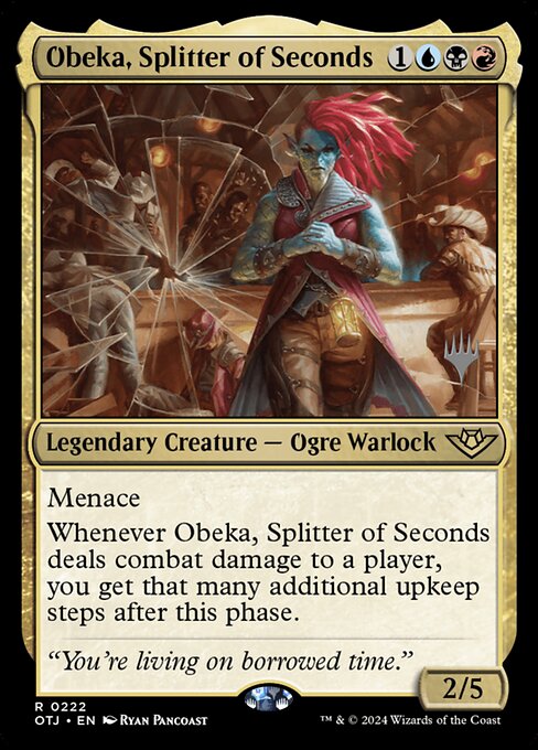 Obeka, Splitter of Seconds (222p) [Outlaws of Thunder Junction Promos]