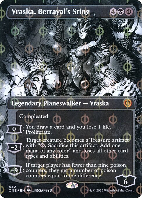 Vraska, Betrayal's Sting (442) [Phyrexia: All Will Be One] [Showcase, Borderless]