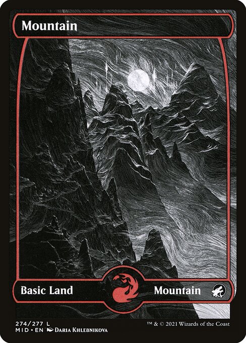 Mountain (274) [Innistrad: Midnight Hunt] [Full Art, Showcase]