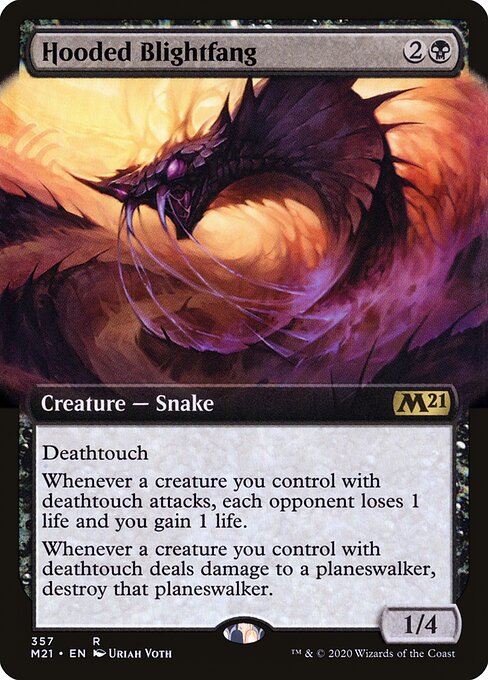 Hooded Blightfang (357) [Core Set 2021] [Extended Art]