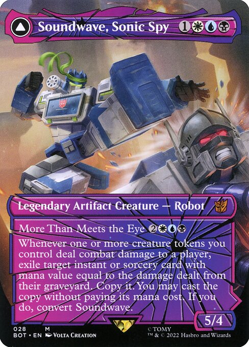 Soundwave, Sonic Spy // Soundwave, Superior Captain (28) [Transformers] [Borderless]